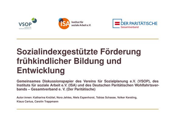 Sozialindexgestützte Förderung frühkindlicher Bildung und Entwicklung 