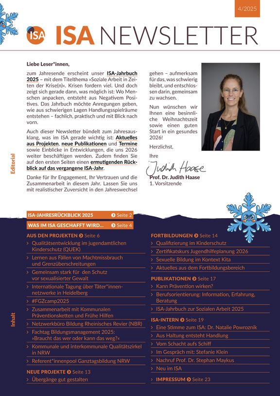 ISA-Newsletter 04/2025